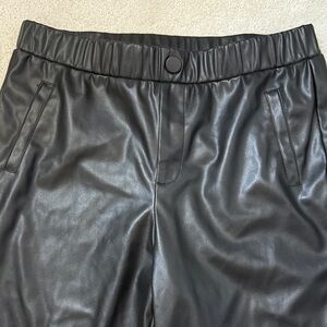 Cato Black Faux Leather Kids Jogger Bottoms